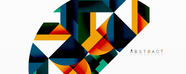 bright geometric shapes overlap creating dynamic vector image