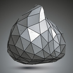 deformed zink asymmetric 3d abstract object vector image