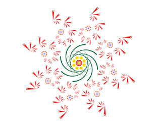 different patterns in colors vector image
