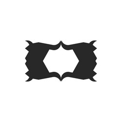 flat text frame icon simple style company graphic vector image