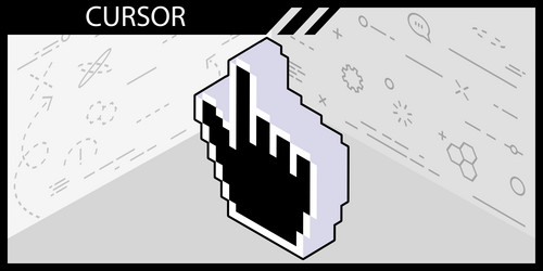 hand cursor isometric design icon web 3d vector image