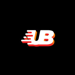 Letter ub fast speed technology modern logo design