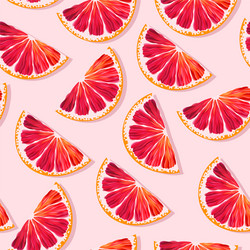Red Grapefruit Pattern vector image