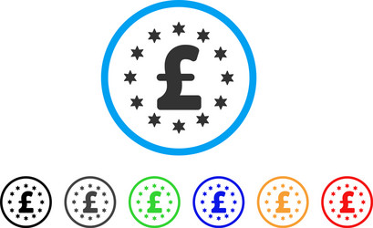 Pound success roads grainy texture icon Royalty Free Vector
