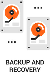 Backup and recovery icon vector