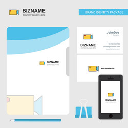 camcoder business logo file cover visiting card vector