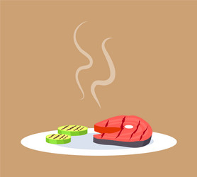 Beef steak detailed food drink cooking Royalty Free Vector