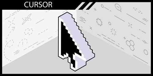 cursor isometric design icon web 3d colorful vector image