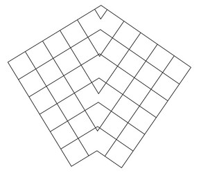 geometric grid mesh in abstract mirrored form vector image