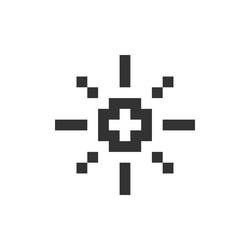 Light mode pixelated ui icon vector