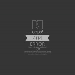 oops 404 error sorry page not found vector image