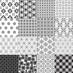 set of abstract seamless patterns vector