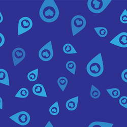 blue map pointer with heart icon isolated vector image