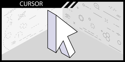cursor isometric design icon web 3d colorful vector image