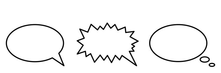 dialogue comics spaces for text input vector image