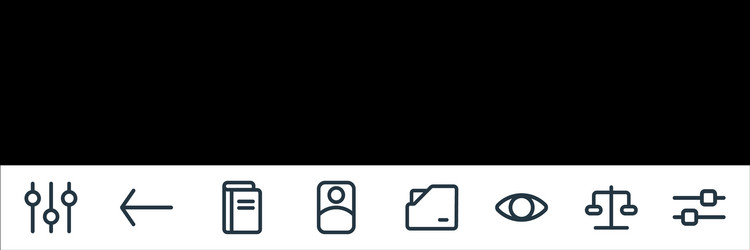 interface line icons linear set quality vector image