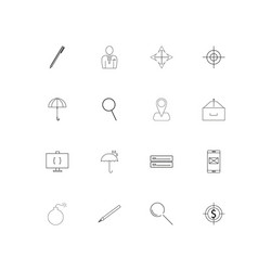web and text simple linear icons set outlined vector image