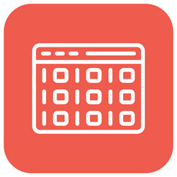binary code icon design vector image