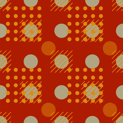 circle irregular grid seamless pattern vector image
