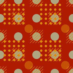 Circle irregular grid seamless pattern vector