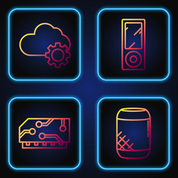 set line voice assistant ram random access vector image