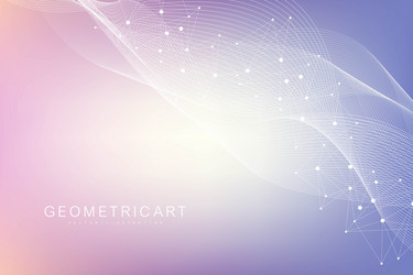 geometric abstract background with connected line vector image