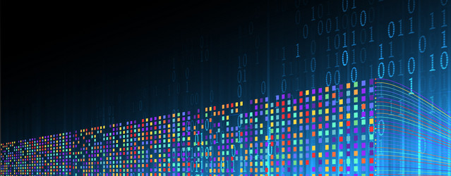 neural network and data science technology vector image