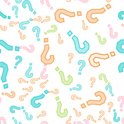 quiz seamless pattern question marks doubt faq vector image