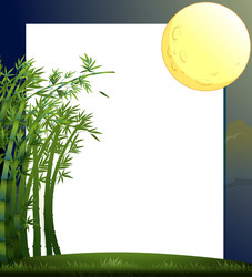 an empty paper template with a moon vector image