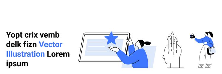 digital collaboration and innovation with user vector image
