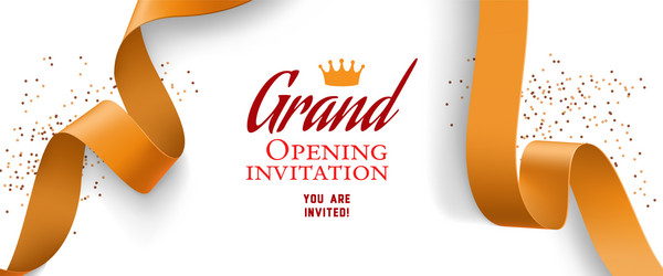 Grand Opening Ceremony invitation card template. 19626506 Vector