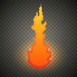 Realistic fire flames isolated on transparent Vector Image
