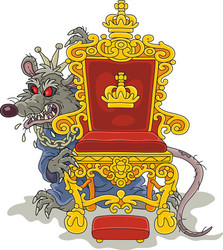 spiteful and insidious old rat king vector