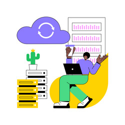 backup server abstract concept vector image