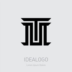 Initial circle tm letter logo design template Vector Image