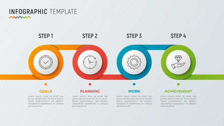 timeline chart infographic design for data vector image