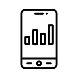 data analysis app icon mobile application vector image