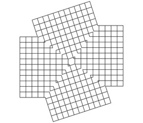 geometric grid mesh in abstract mirrored form vector image