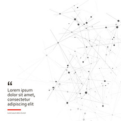 Global network connections with dots and lines vector