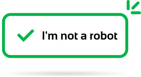 green linear like i m not a robot captcha vector image