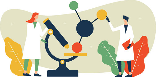 Research dna concept science laboratory Royalty Free Vector