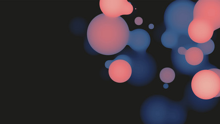 abstract 3d fluid metaball shape with violet balls vector image