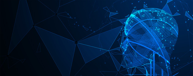 abstract artificial intelligence cloud computing vector image