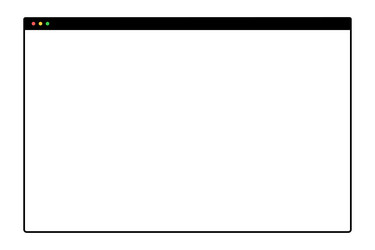 browser window web mockup black and white vector image