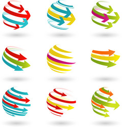 Arrow globe Royalty Free Vector Image - VectorStock
