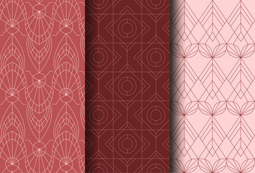 decorative minimalistic patterns set vector image