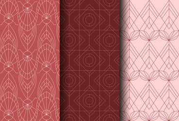 Decorative minimalistic patterns set vector