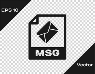 grey msg file document icon download button vector image