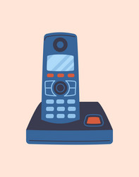 modern landline phone concept vector