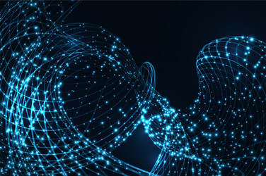 futuristic particles and lines pattern vector image